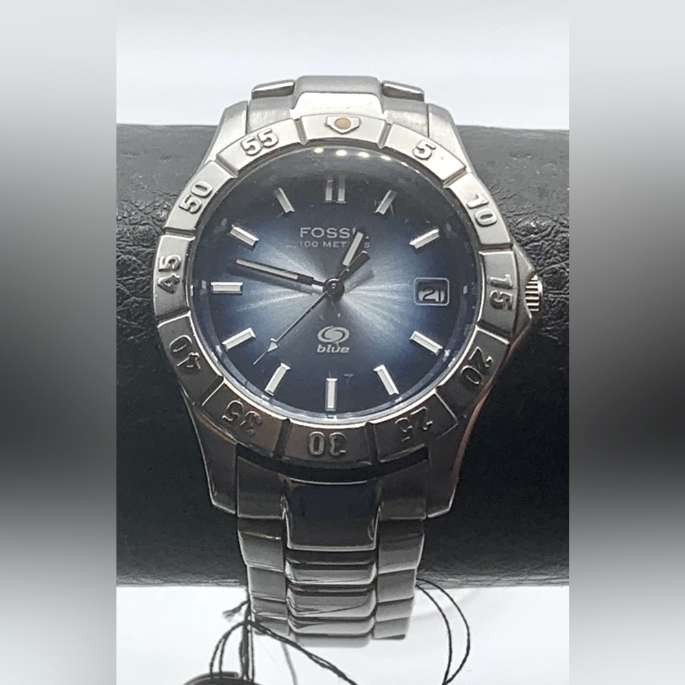 Fossil Blue stainless steel men’s quartz watch AM-3725